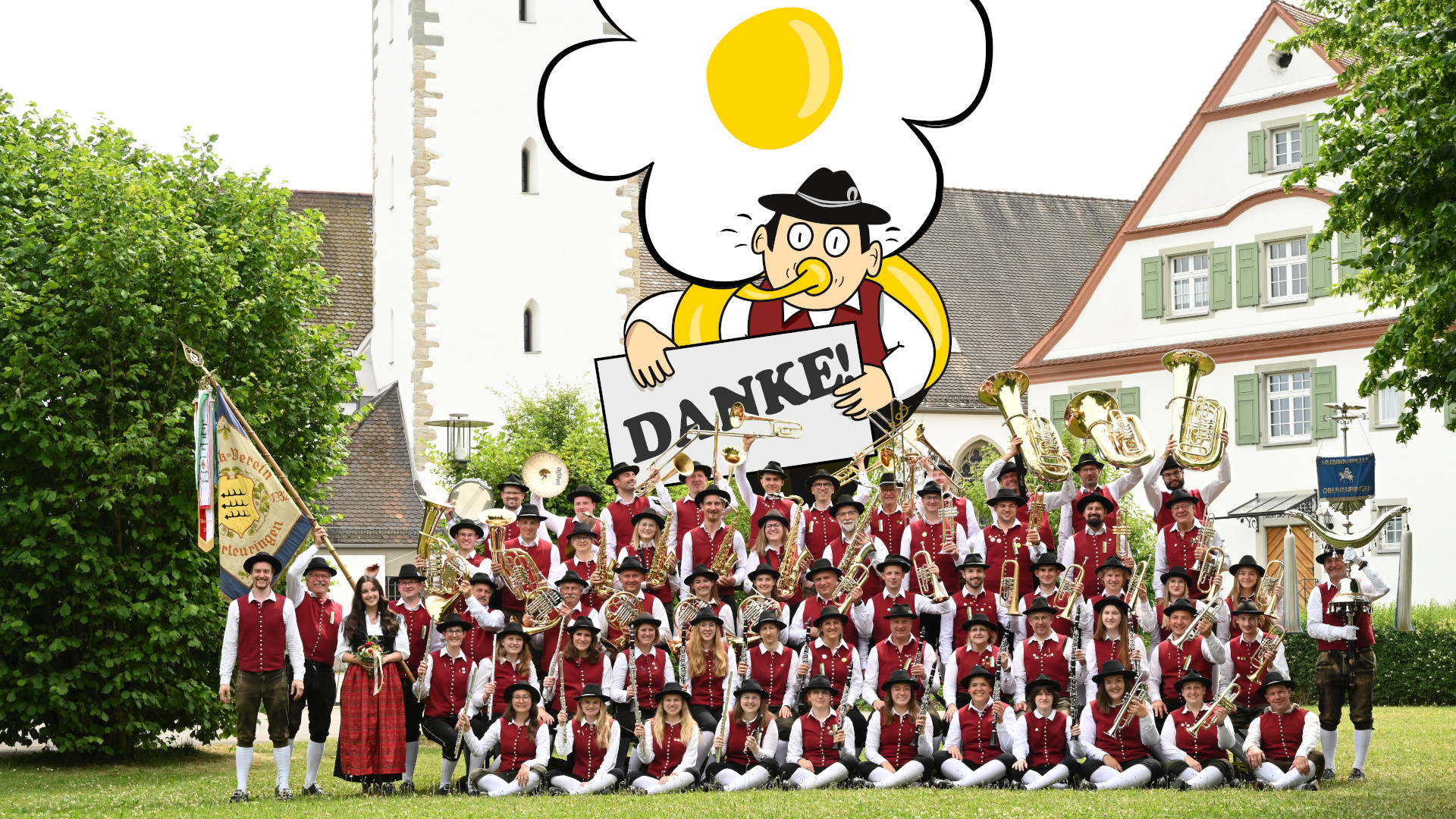 Der Musikverein bedankt sich für die Unterstützung beim Blütenfest