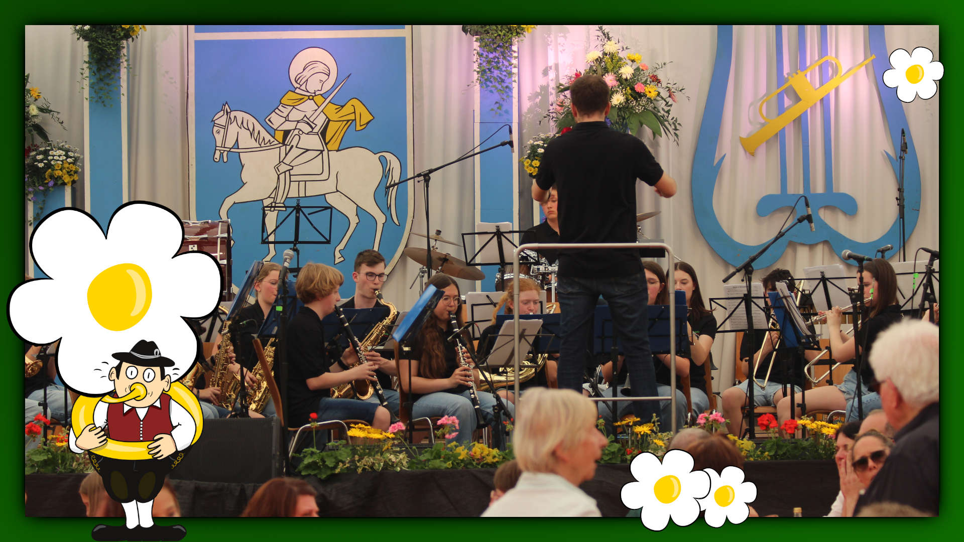 Die Jugendkapelle Oberteuringen rockt das Blütenfest